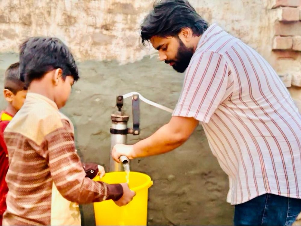 hand pump installation 2